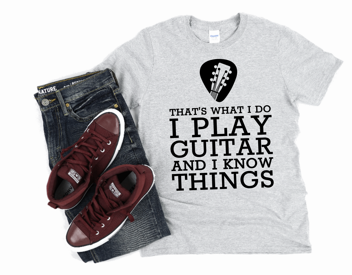That is What I do I Play Guitar and I Know Things Shirt
