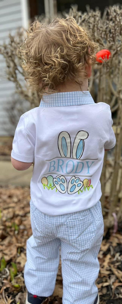Boy Nameplate Bunny Shirt