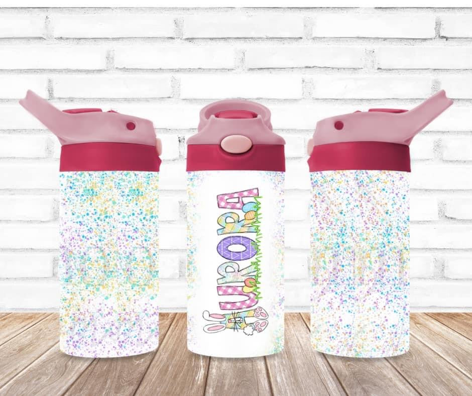 Personalized Easter Paint Spatter Tumblers & Kid Tumbler