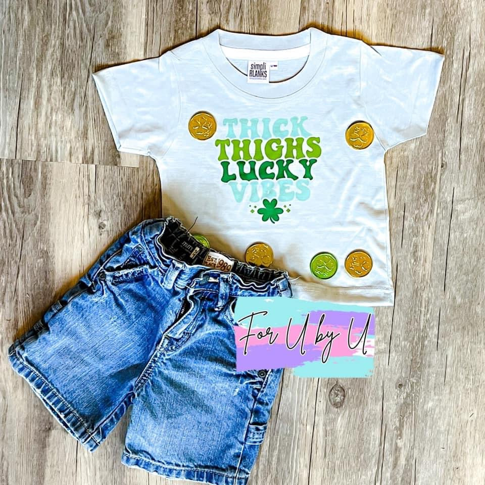 Thick Thighs Lucky Vibes Shirt