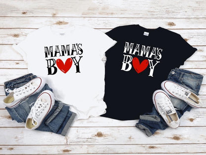 MAMA'S BOY Heart Shirt