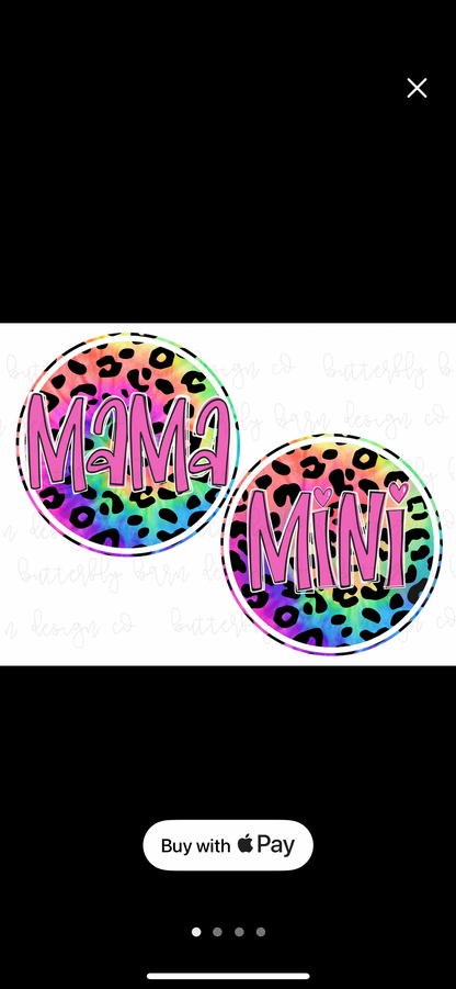 Mama & Mini Neon Leopard Shirt